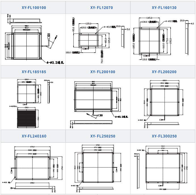 直發(fā)光背光源XY-FL系列